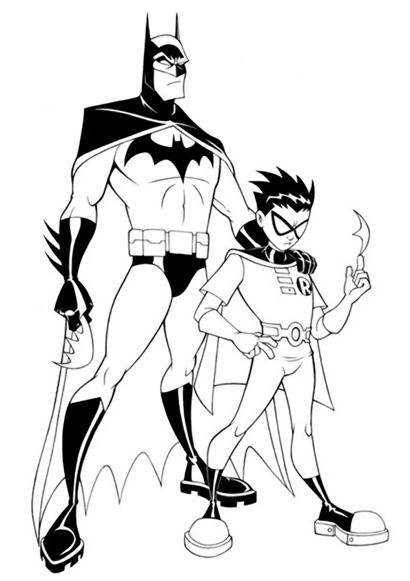 Robin And Batman Coloring Pages For Kids | Coloring Pages
