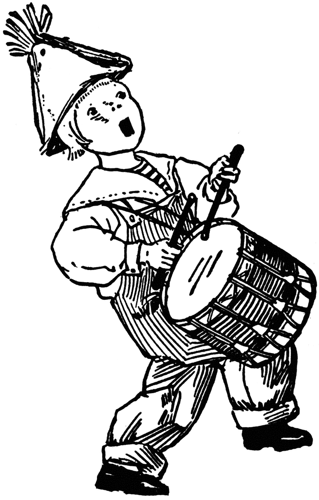 Boy Playing Drum | ClipArt ETC