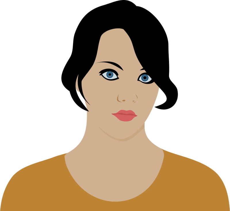 Clipart - Serious woman by