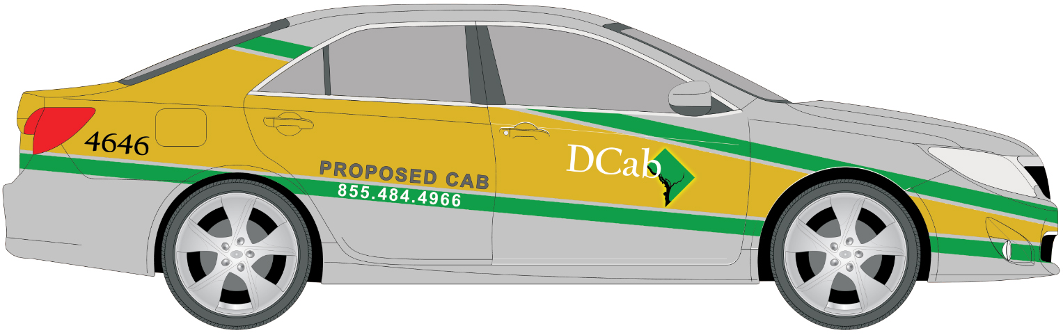 Cartoon Taxi Cab