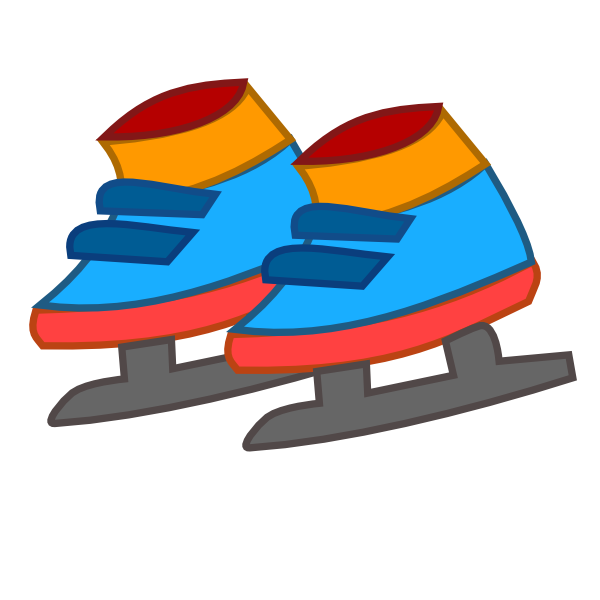 Ice Skates clip art - vector clip art online, royalty free ...