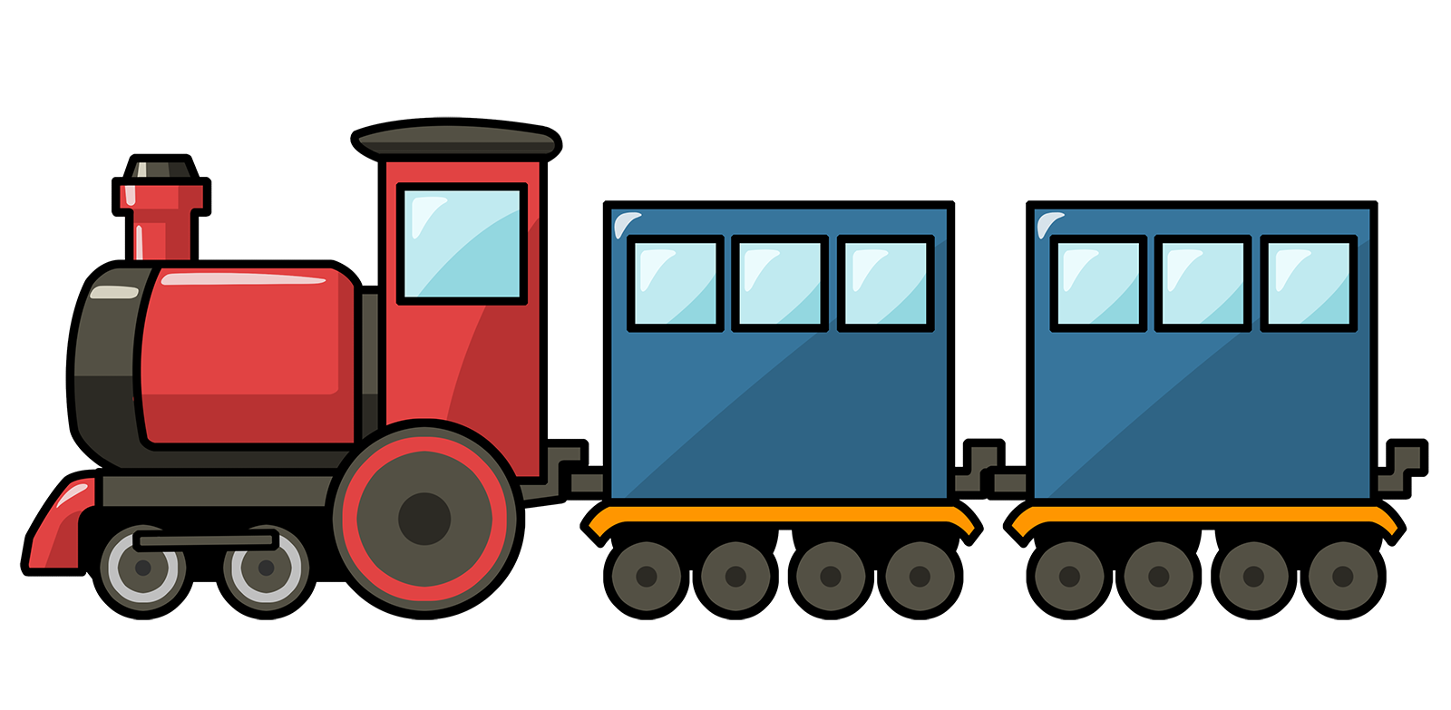 Images For > Train Engine And Caboose Clipart