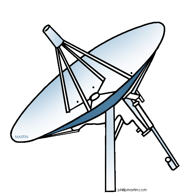 Free Outer Space Clip Art by Phillip Martin, Satellite Dish