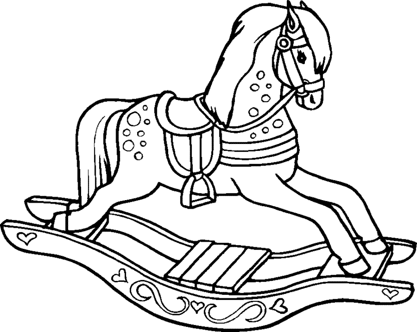 rockinghorse Colouring Pages