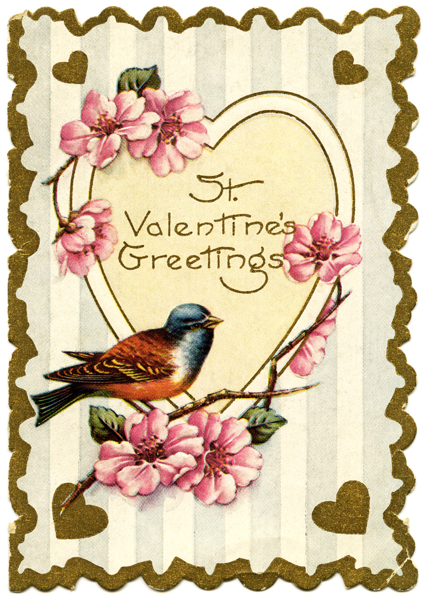 FREE Vintage Greeting Card ~ St. Valentine's Greetings | Old ...