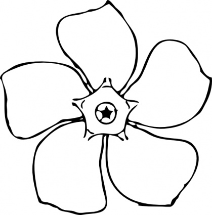 Periwinkle Flower Top View clip art - Download free Other vectors