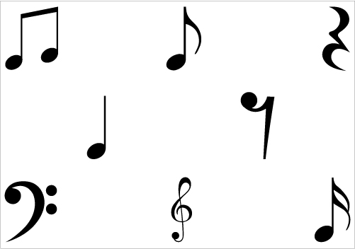 Musical Notes Symbols Vector | Clipart Panda - Free Clipart Images