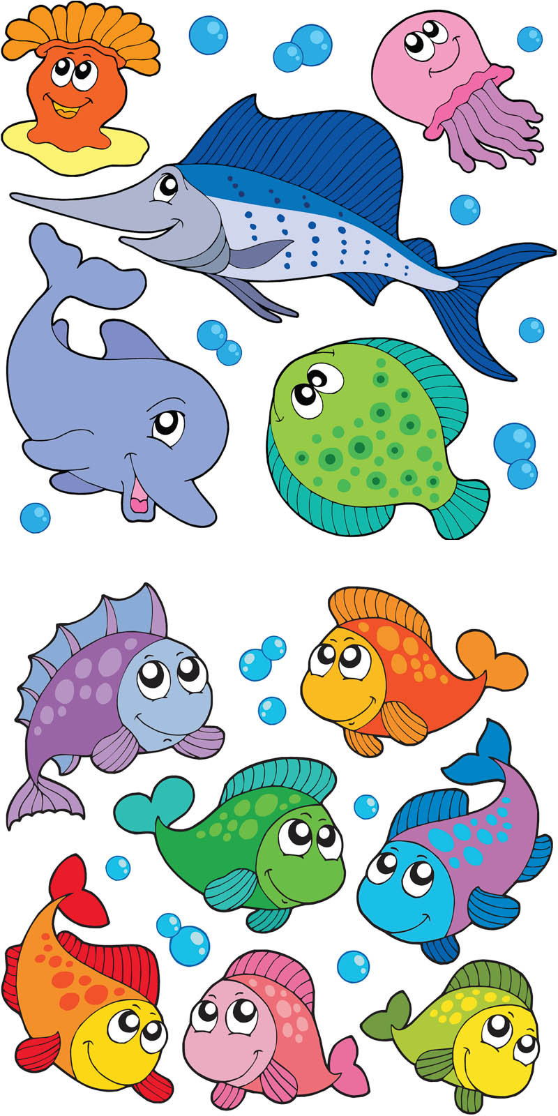 Cartoon fishes vector | Vector Graphics Blog