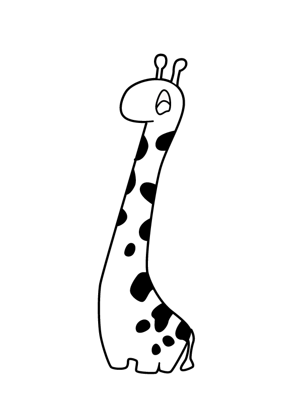 cartoon giraffe printable coloring in pages for kids - number 1921 ...
