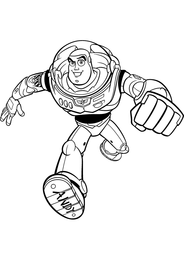 Buzz Light year to paint Colouring Pages