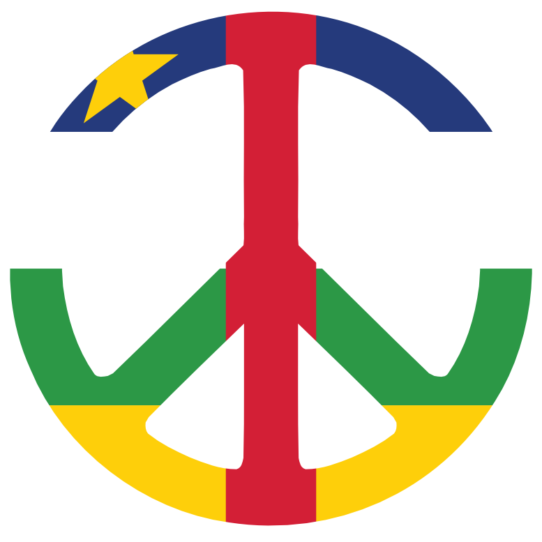 Central African Republic Peace Symbol Flag 3 scallywag peacesymbol ...
