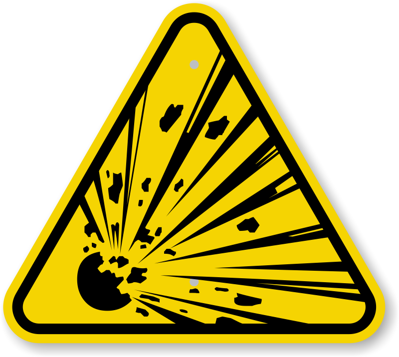 ISO Explosive Material Warning Sign Symbol - Best Prices, SKU: IS ...