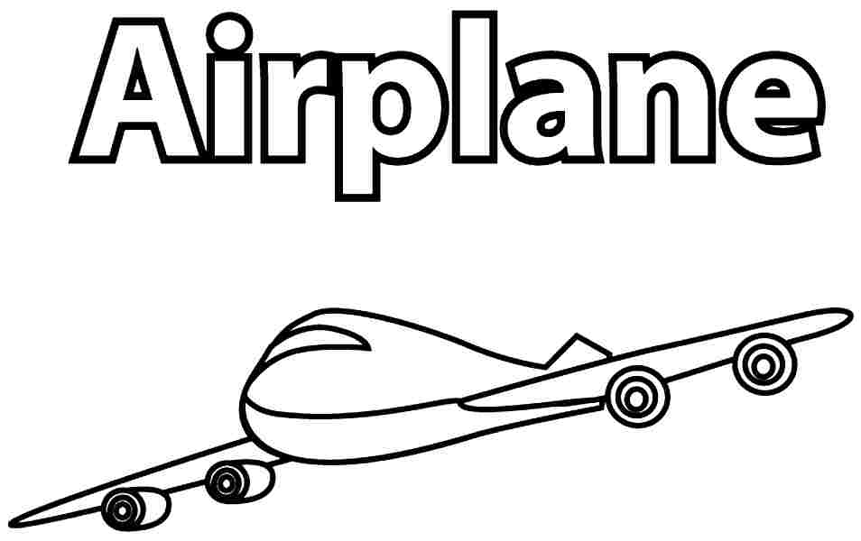 Colouring Sheets Transportation Air Plane Printable For Kids ...