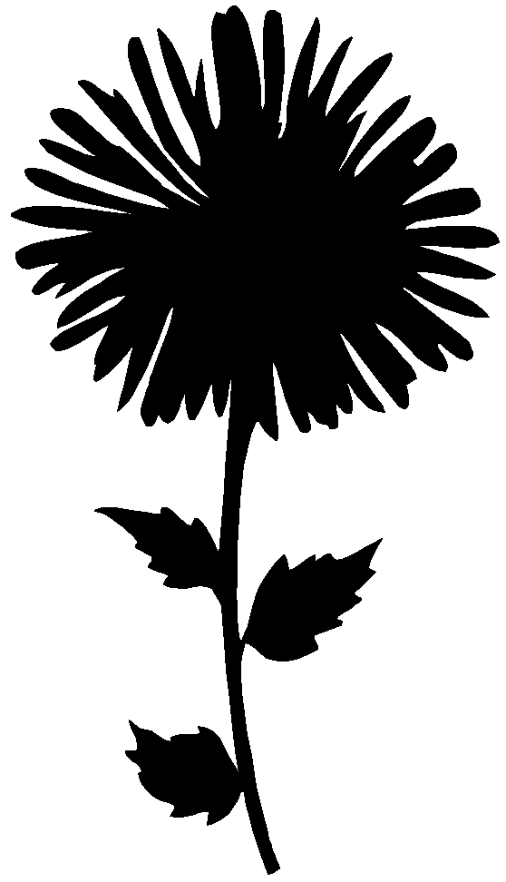 free clip art flower silhouette - photo #6