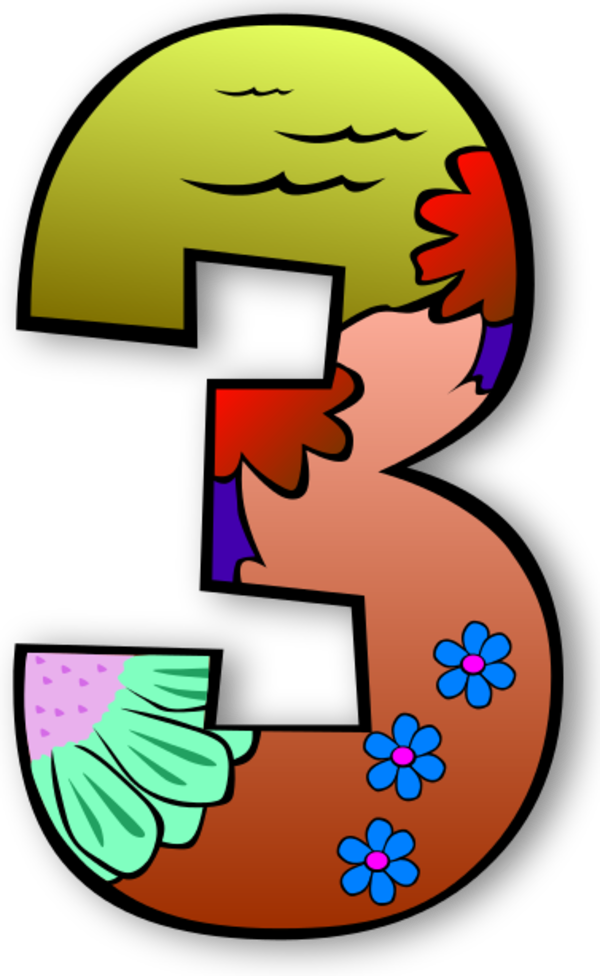 Creation Days Numbers 2 - vector Clip Art