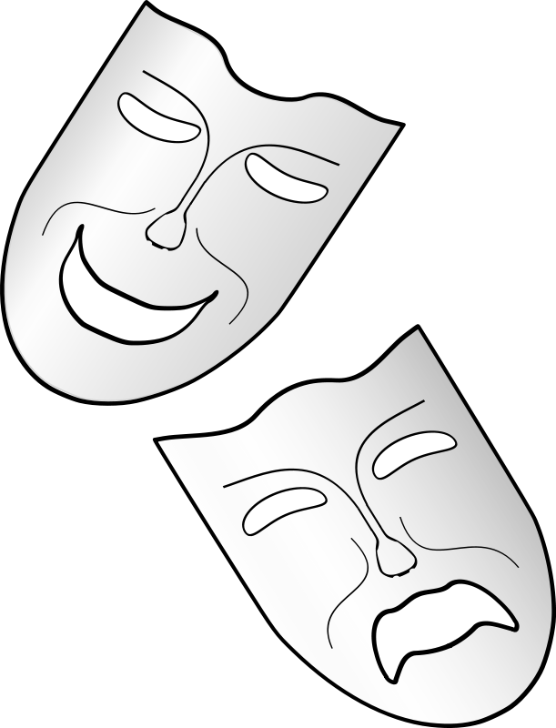 Free Comedy & Tragedy Masks Clip Art