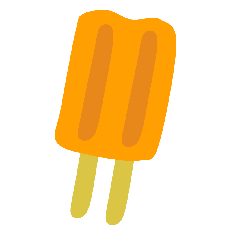 Clipart - Orange Popsicle