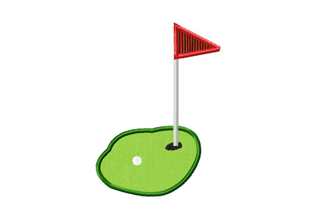 Free Golf Green Machine Embroidery Design Includes Both Applique ...