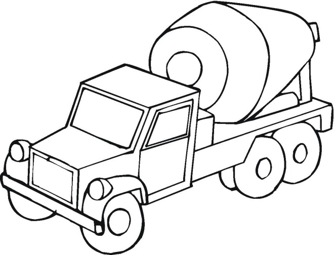 Cement Truck Coloring Page For Kids | Free Coloring Pages