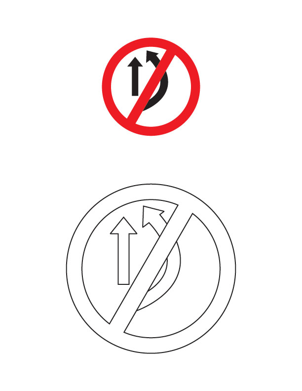 Traffic Signs Coloring Pages