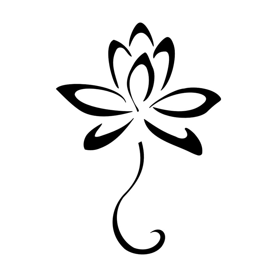 Lotus Out Line - ClipArt Best
