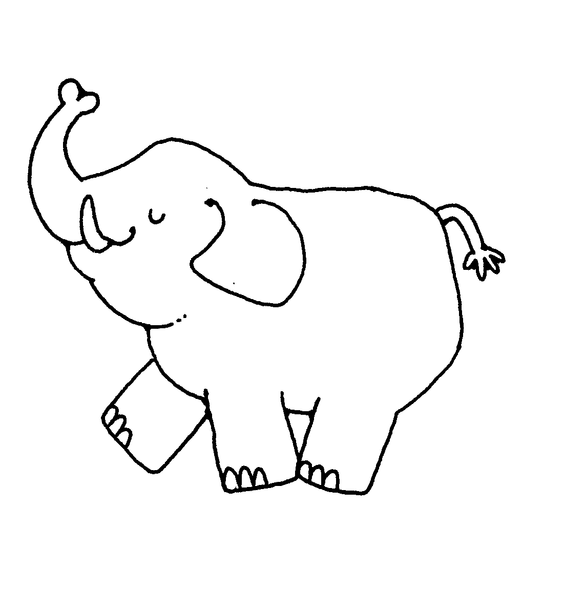 Elephant Line Art - Cliparts.co