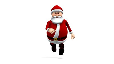 Cartoon Santa Claus Running - Loopable 3d Animation - Alpha Mask ...