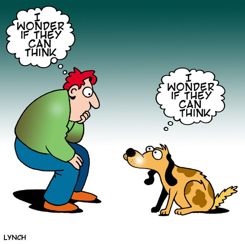 dog think By toons | Philosophy Cartoon | TOONPOOL