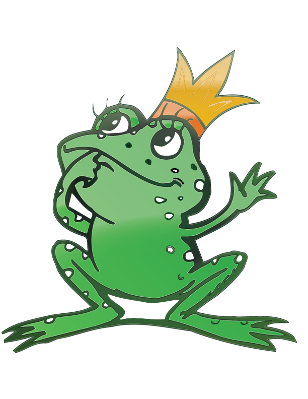 Vector cartoon frog prince Free Vector / 4Vector