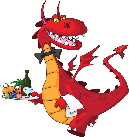 lovely Dragon cartoon elements vector 04 - Vector Animal free download