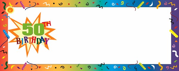 Happy 50th Birthday Confetti Personalised Banner | Partyrama.co.uk