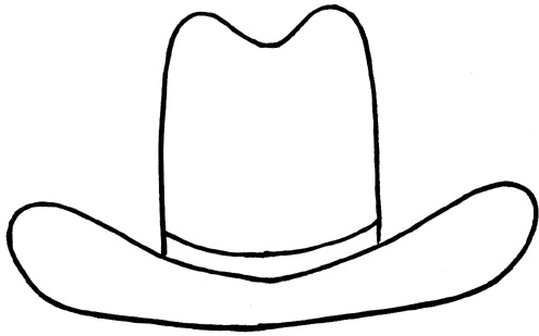 Cowboy Hat Coloring Pages – 495×309 Coloring picture animal and ...