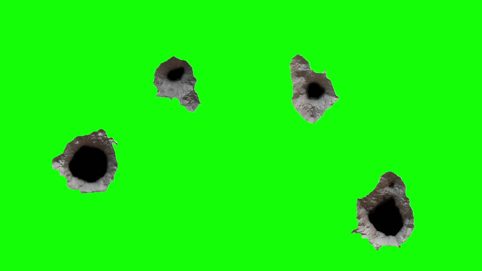 multiple bullet holes 3 - HD transparent footage - YouTube