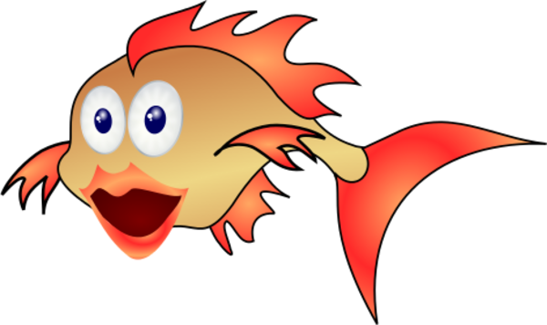 Fish Cartoon Smile Funny - vector Clip Art