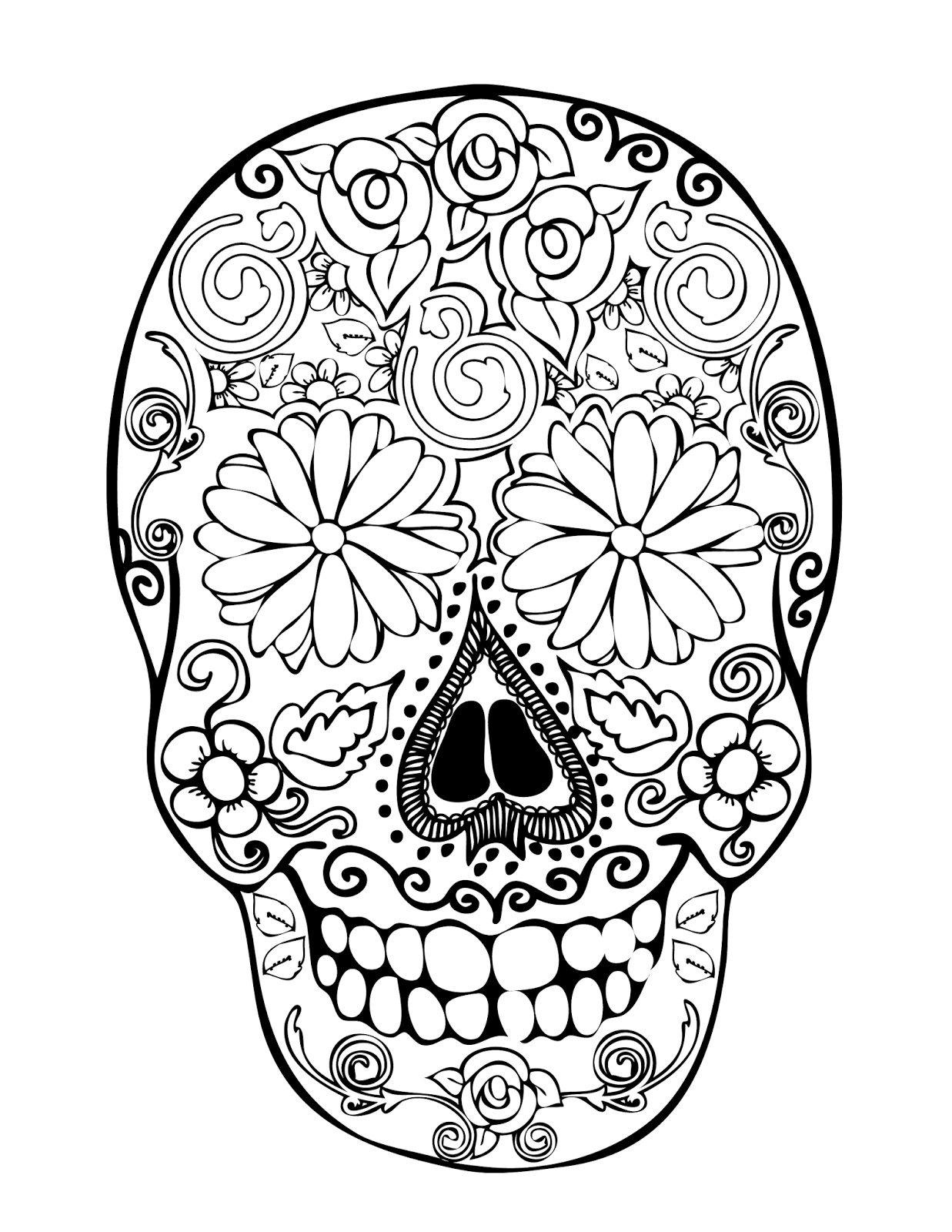 Images For > Sugar Skull Clip Art