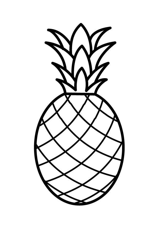 pineapple coloring pages for kids | Coloring Pages