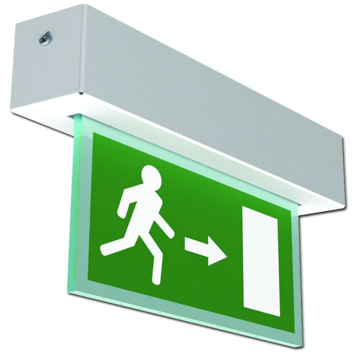 LED emergency light / with exit sign - SAFE ROUTE - ASD Lighting