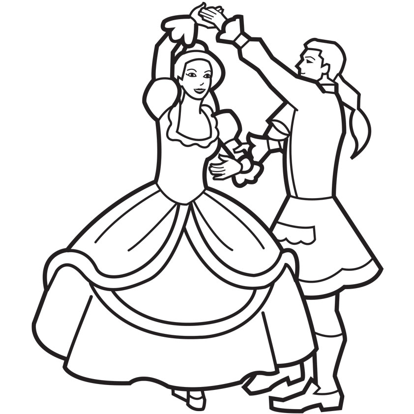 dancing prince Colouring Pages