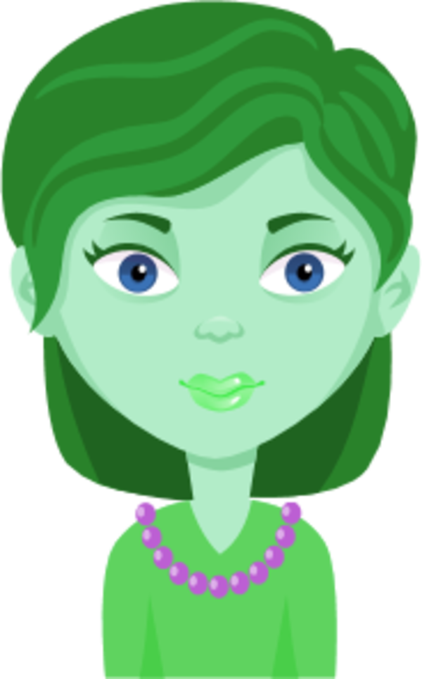 Female woman cartoon avatar - vector Clip Art
