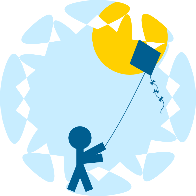 Clipart - Child with a kite