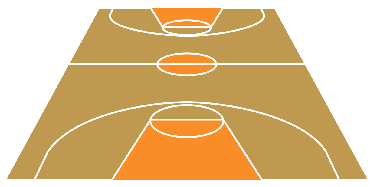 Basketball Field in the Vector