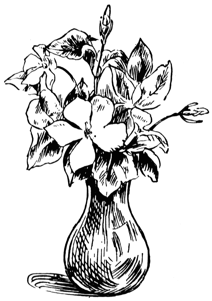 Flowers In A Vase Clipart