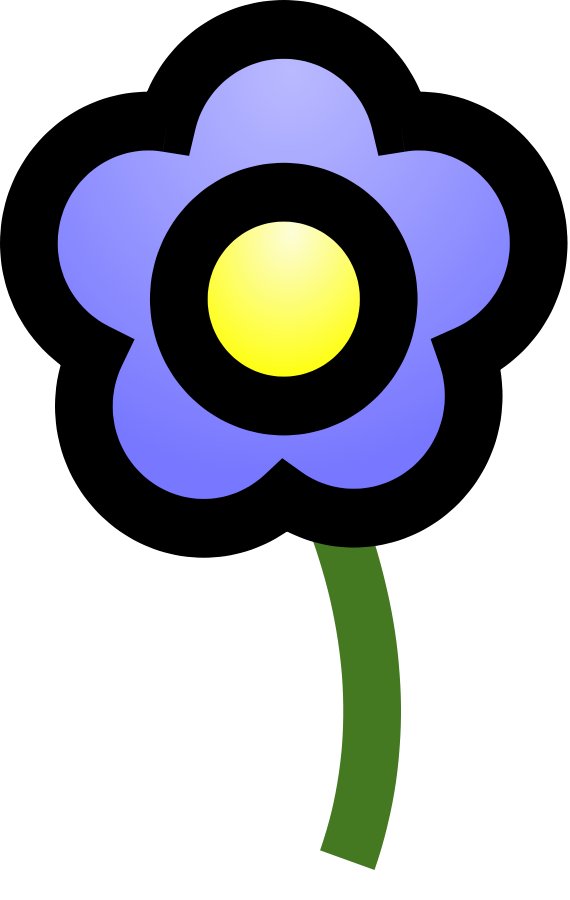 Blue flower Clipart, vector clip art online, royalty free design ...