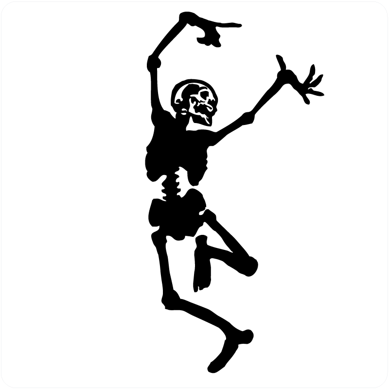 Fun Dancing Skeleton Wall Stickers at Cool Art Vinyl