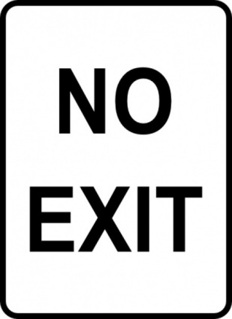 Leomarc Sign No Exit Clip Art (.) - Signs and Symbols vector ...