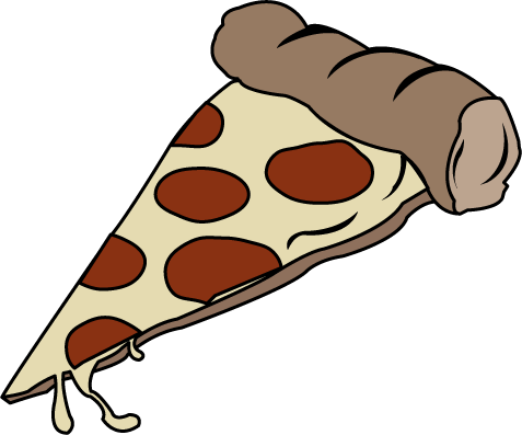 Free Clip-Art: Food   Junk Food   Slice of pepperoni pizza ...