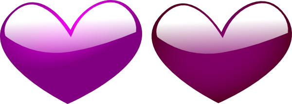 Blue Purple Hearts clip art - vector clip art online, royalty free ...