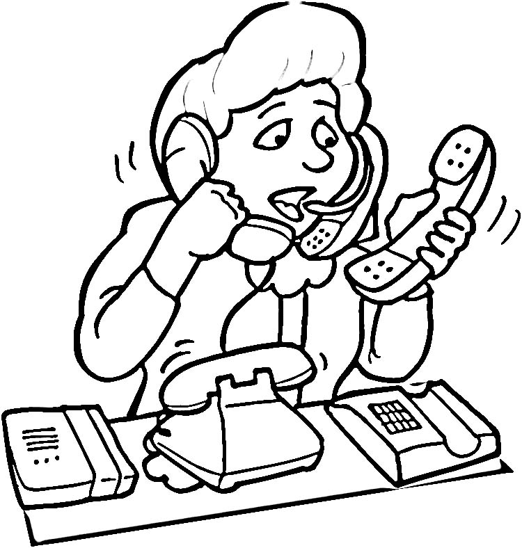 On the Phones Coloring Online | Super Coloring