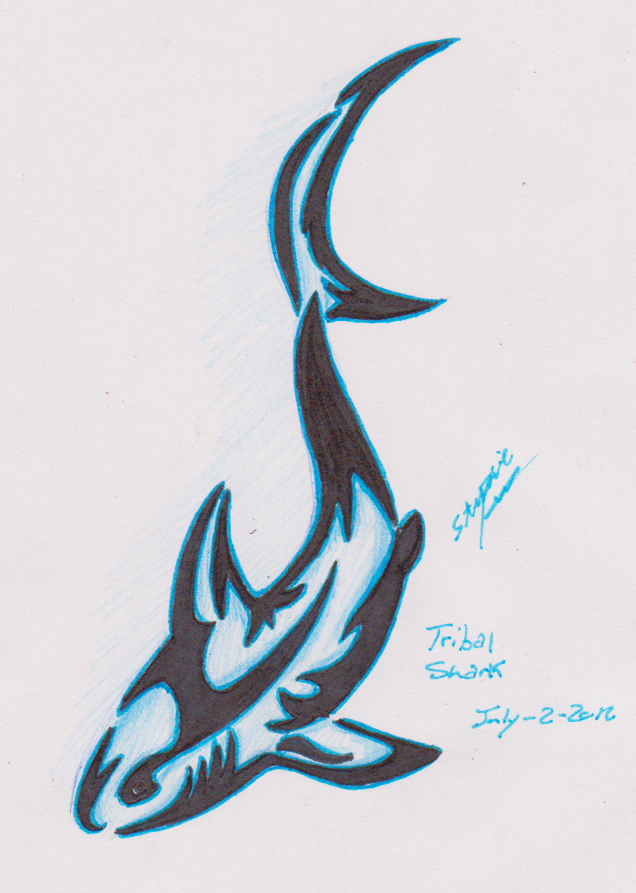 Tribal Shark Drawing - StephanieCardona © 2014 - Jul 2, 2012