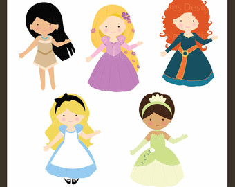 Popular items for princess clip art on Etsy